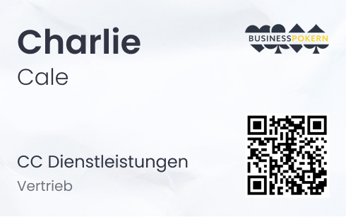 Namensschild-Vorlage: Charlie Cale, CC Dienstleistungen